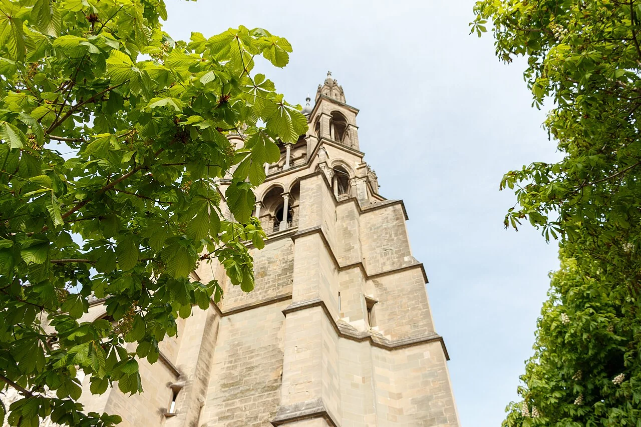 Lausanne Cathedral above the old town