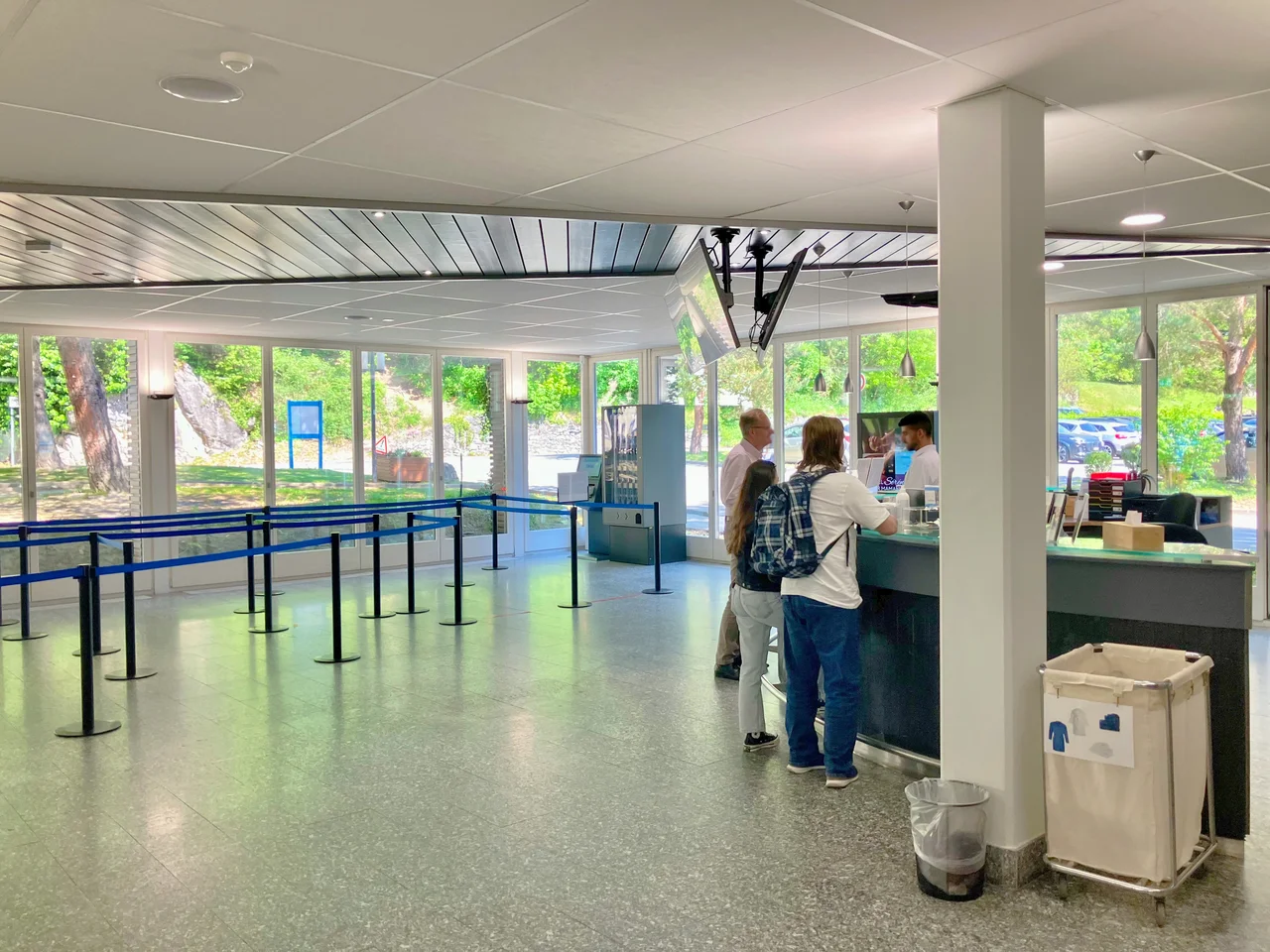 Entrance and reception hall at Les Bains de Lavey